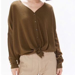 Urban Outfitters Olive Green Long Sleeve Thermal